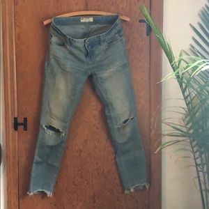 Free people embroidered flower child jeans